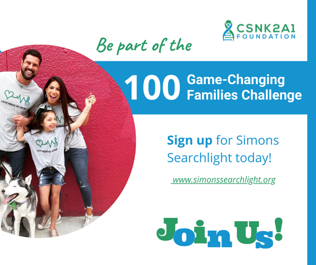 An advertisement for the game-changing families challenge