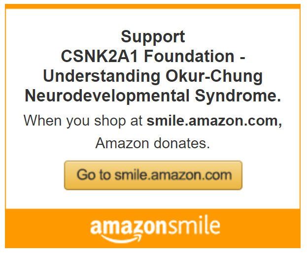 An amazon smile ad for supporting csnk2a1 foundation