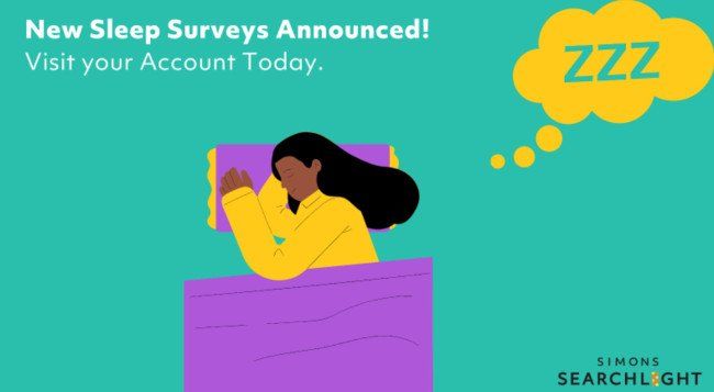 A woman is sleeping in a bed with a thought bubble that says zzz