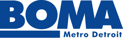 BOMA Metro Detroit logo in blue. The logo features