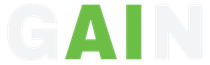 "GAIN MAGAZINE" logo with black "G" and "N" and green "AI". Below is "MAGAZINE" in black.