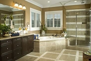 A Bathroom with a Tub, sink, Mirror and Shower — Plumbers & Gas Fitters in Coconut Grove, NT