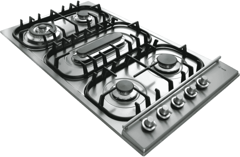 A Stainless steel gas Stove with four Burners — Plumbers & Gas Fitters in Coconut Grove, NT