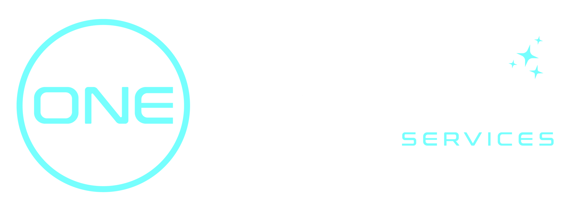 A blue circle with the word one on it.