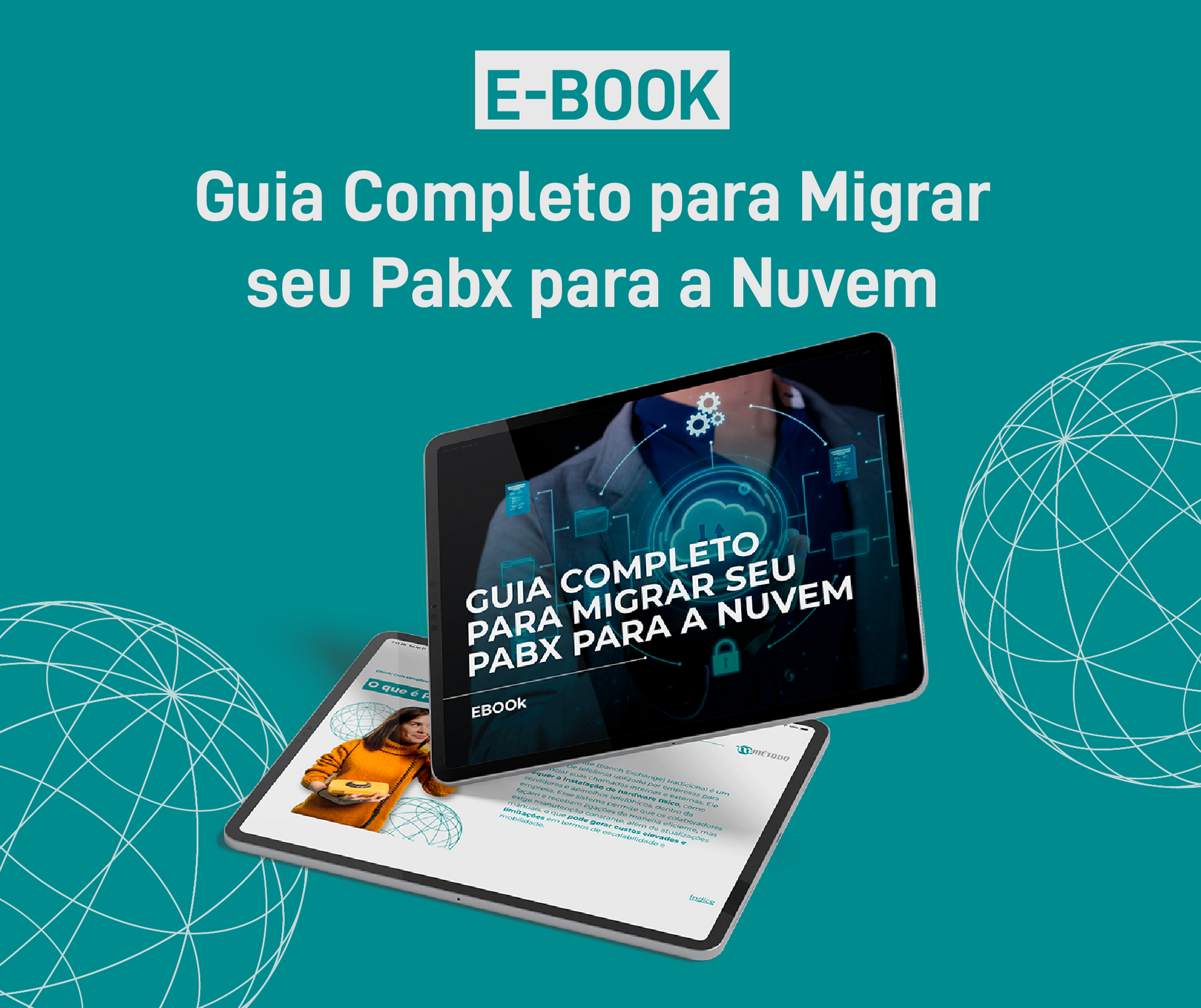 An e-book titled guia completo para migrar seu pabx para a nuvem