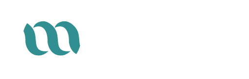 Um fundo branco com uma letra m azul nele.