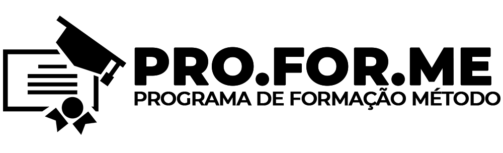 Um logotipo preto e branco para pro.for.me