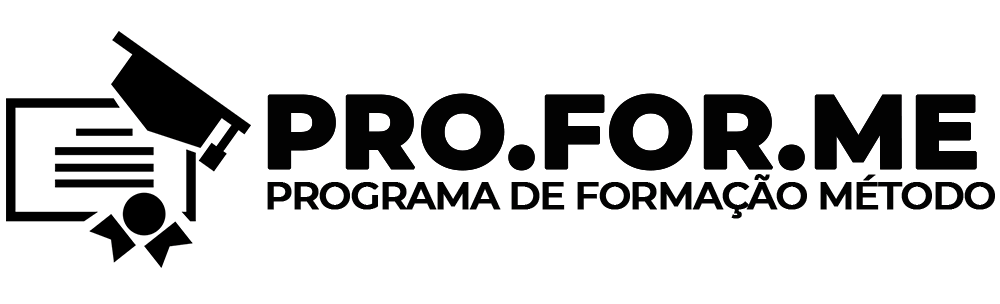 Um logotipo preto e branco para pro.for.me
