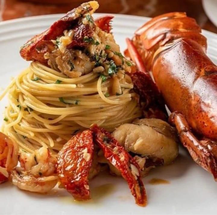 spaghetti con gamberi