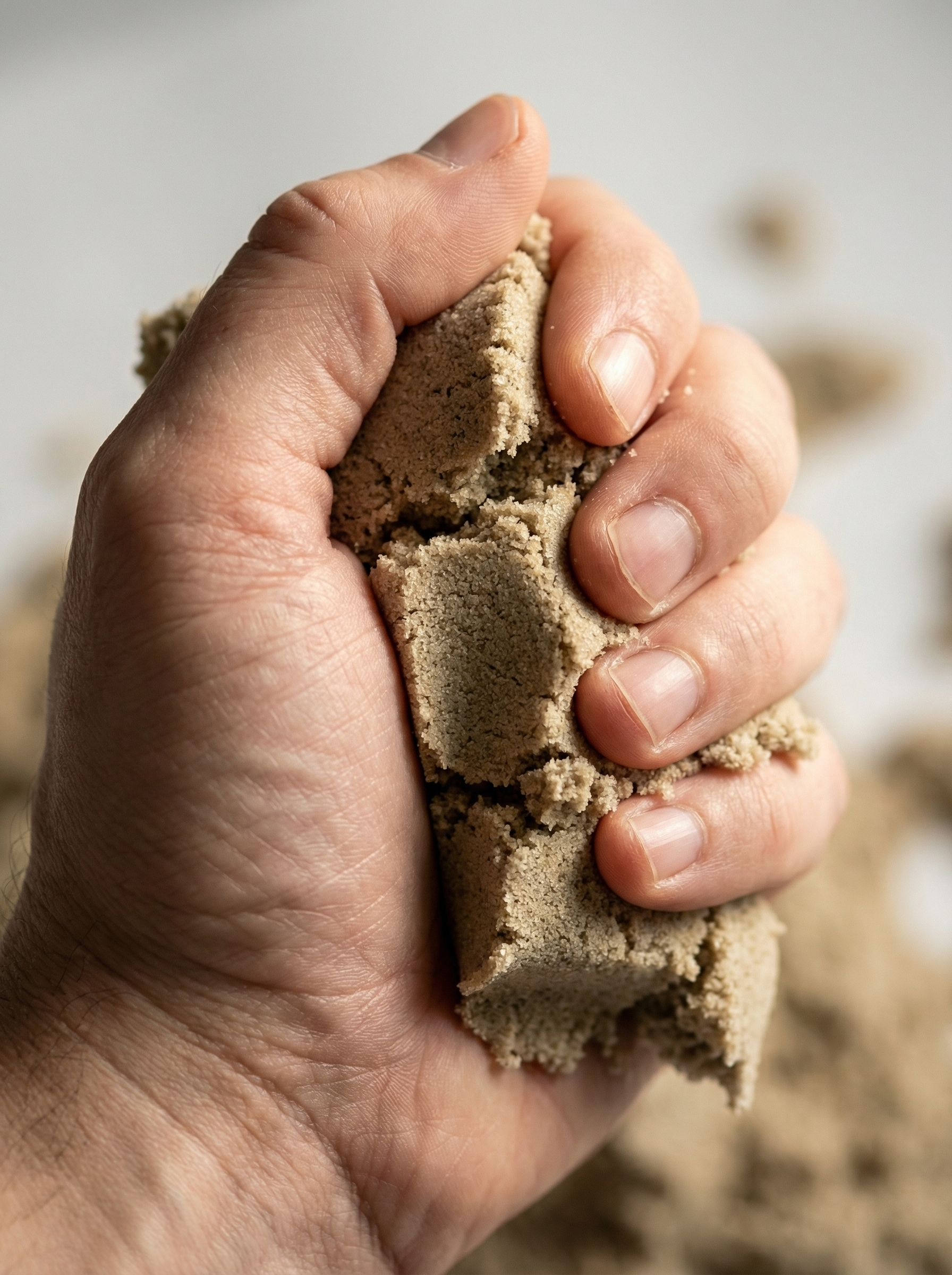 Kinetic sand for sensory play with soft texture for scooping and pouring