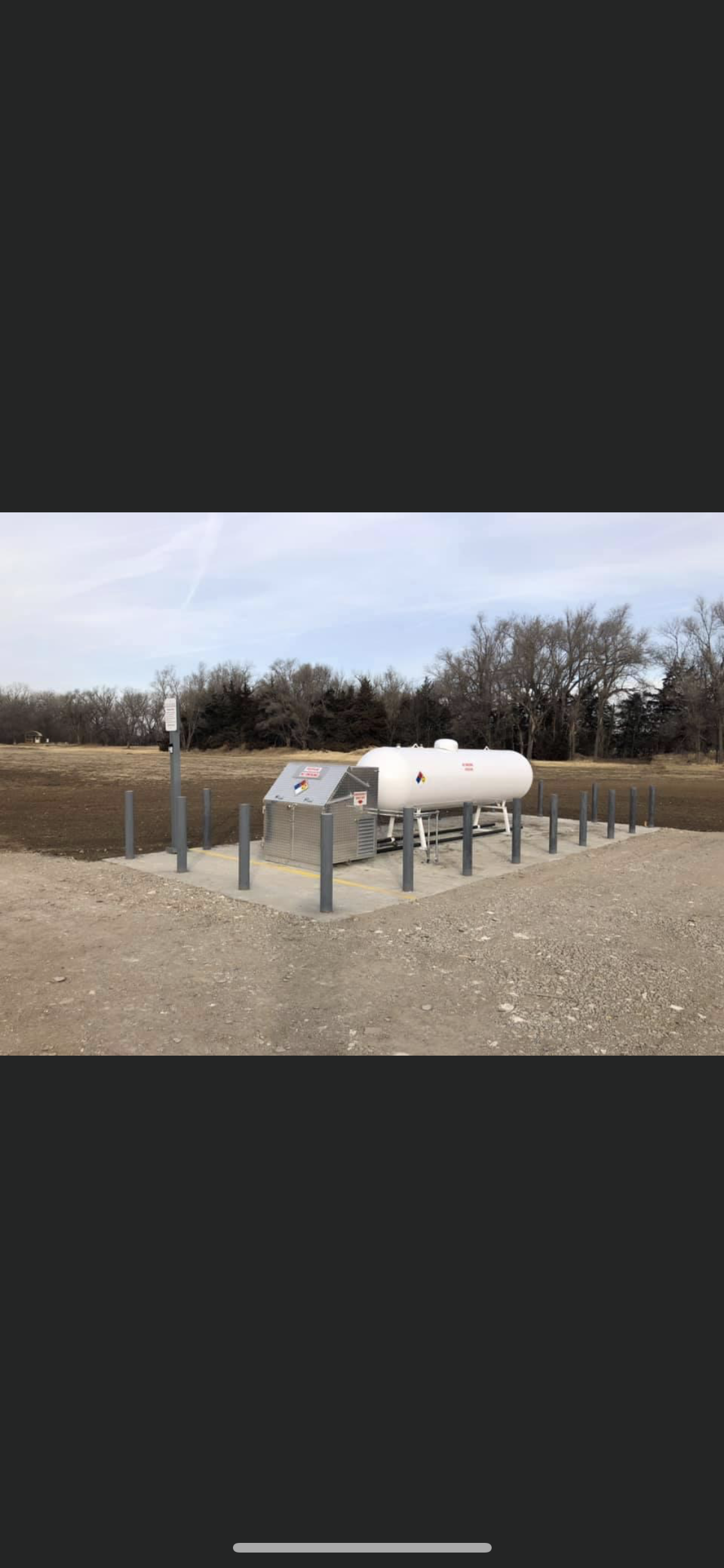 Propane station at Creek Side Resort in Hays, KS