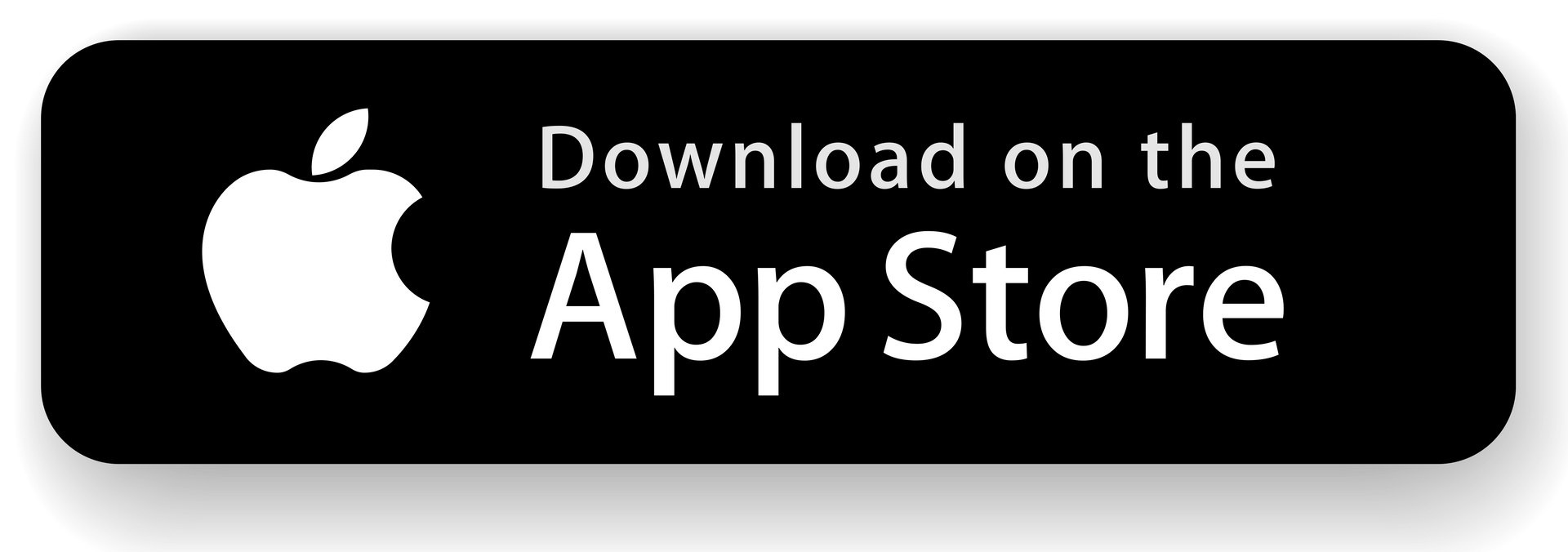 Apple App Store download button. White Apple logo, text 