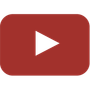 YouTube logo: red rectangle with rounded corners, white play button inside.