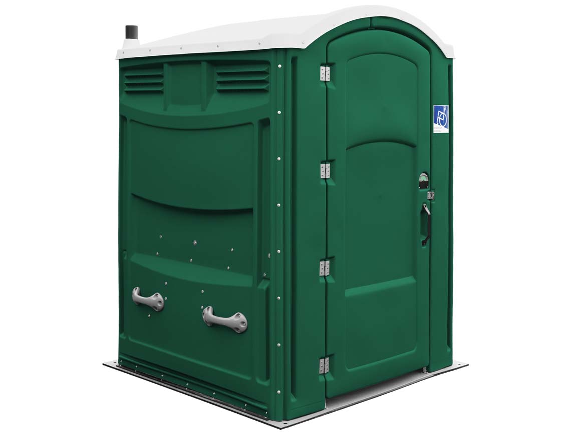 Portable restroom wheelchair accessible green | Flagstaff, AZ | First Class Sanitation