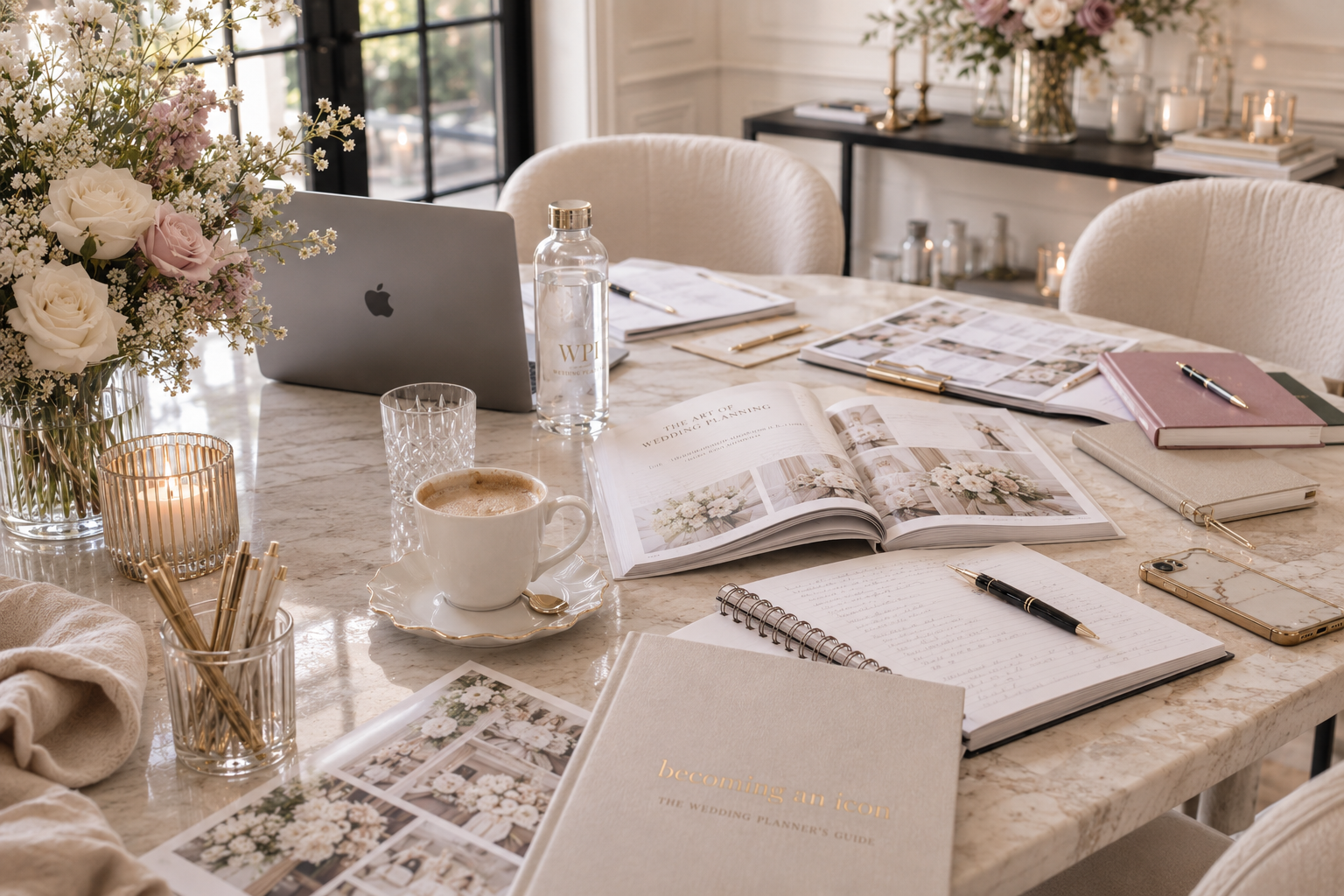 Wedding styling detail, onderdeel van het opleidingspakket
