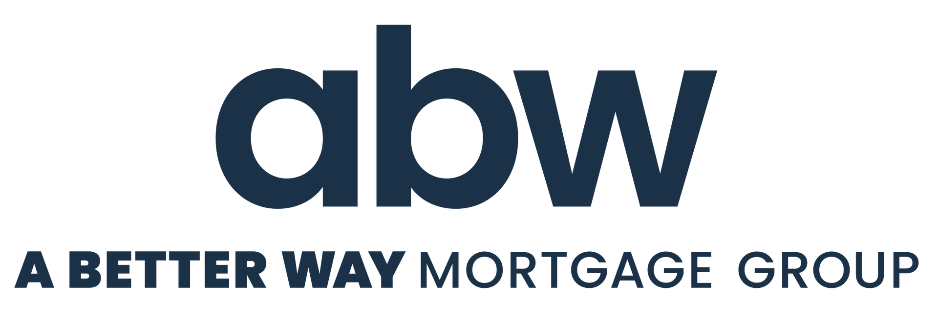 A better way mortgage group logo on a white background
