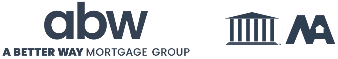 A better way mortgage group logo on a white background
