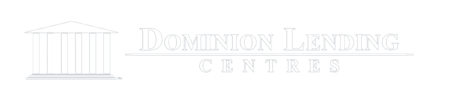 Dominion lending centres logo on a blue background