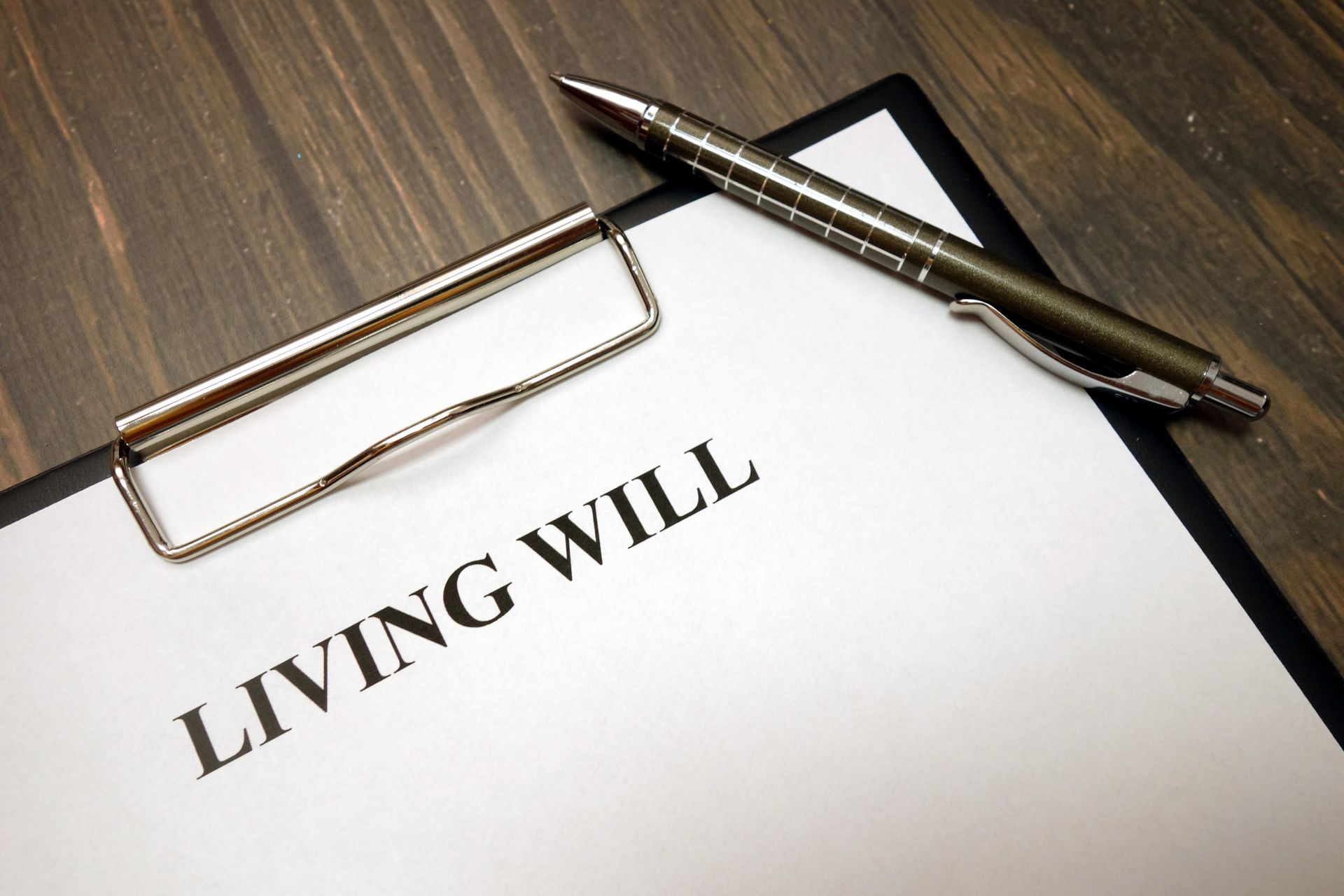 Clipboard with Living Will