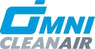 The omni cleanair logo is blue and gray on a white background.