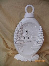 Large Ornament with Church Scene
