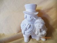 papa snowman and son