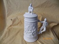 small stein with baseball player