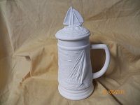 small stein with sailboat