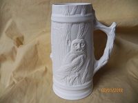 small tankard with owls