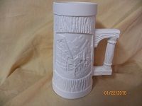 small tankard with skier