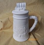 small stein with covered wagon