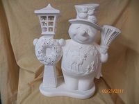 snowman with lantern