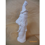 tall snowman with broom