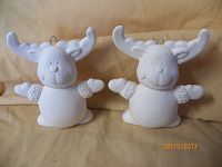 two reindeer ornaments