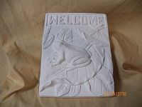 welcome frog plaque