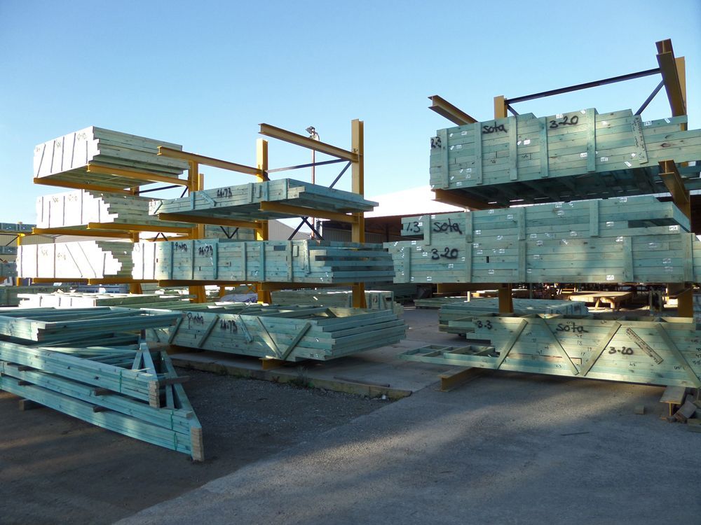 Wall Frames Stacked On Top — Hume, ACT — Universal Trusses