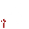 Hand holding a red cross.