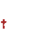 Red cross icon on white background.