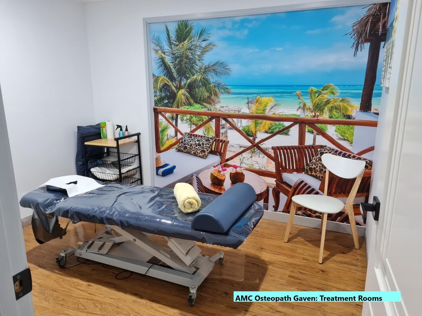 Treatment room for osteopathy in clinic