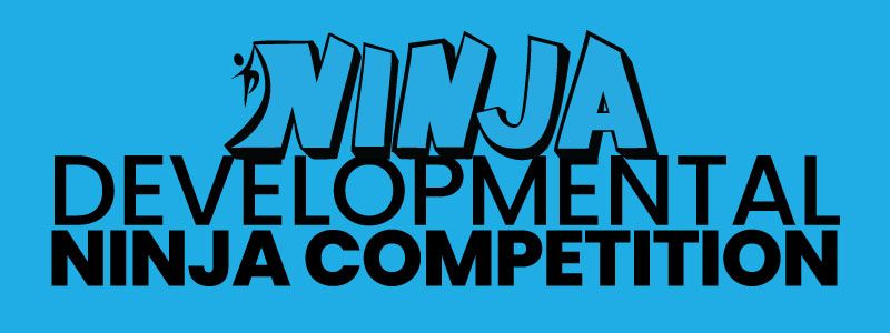 Blue logo reading “Ninja Developmental Ninja Competition” with stylized ninja text.