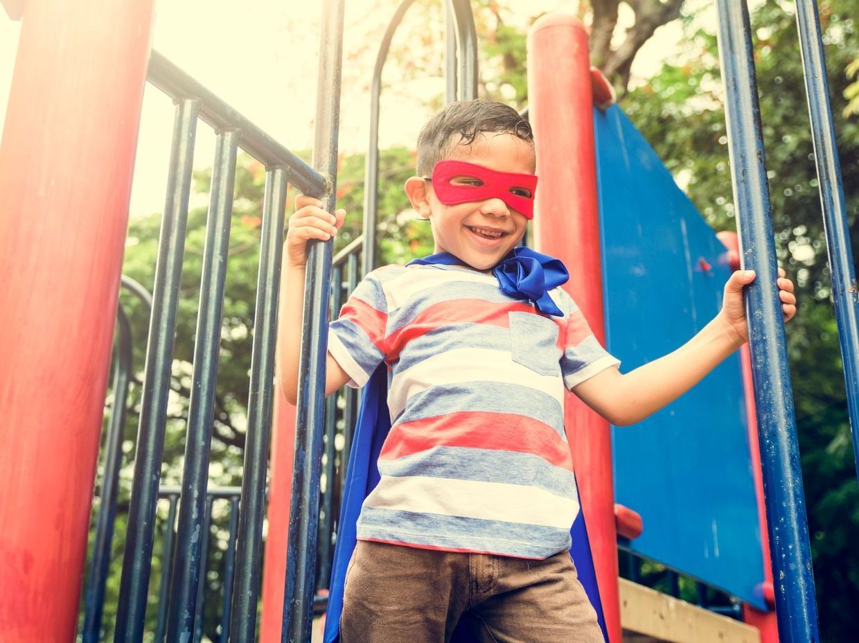 Happy boy on playground