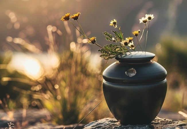 Outdoor Floral Cremation Urn Indian Rocks Beach