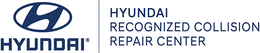 The logo for hyundai recognized collision repair center