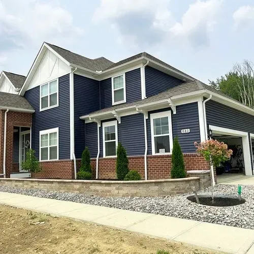 retaining wall and new tree planted