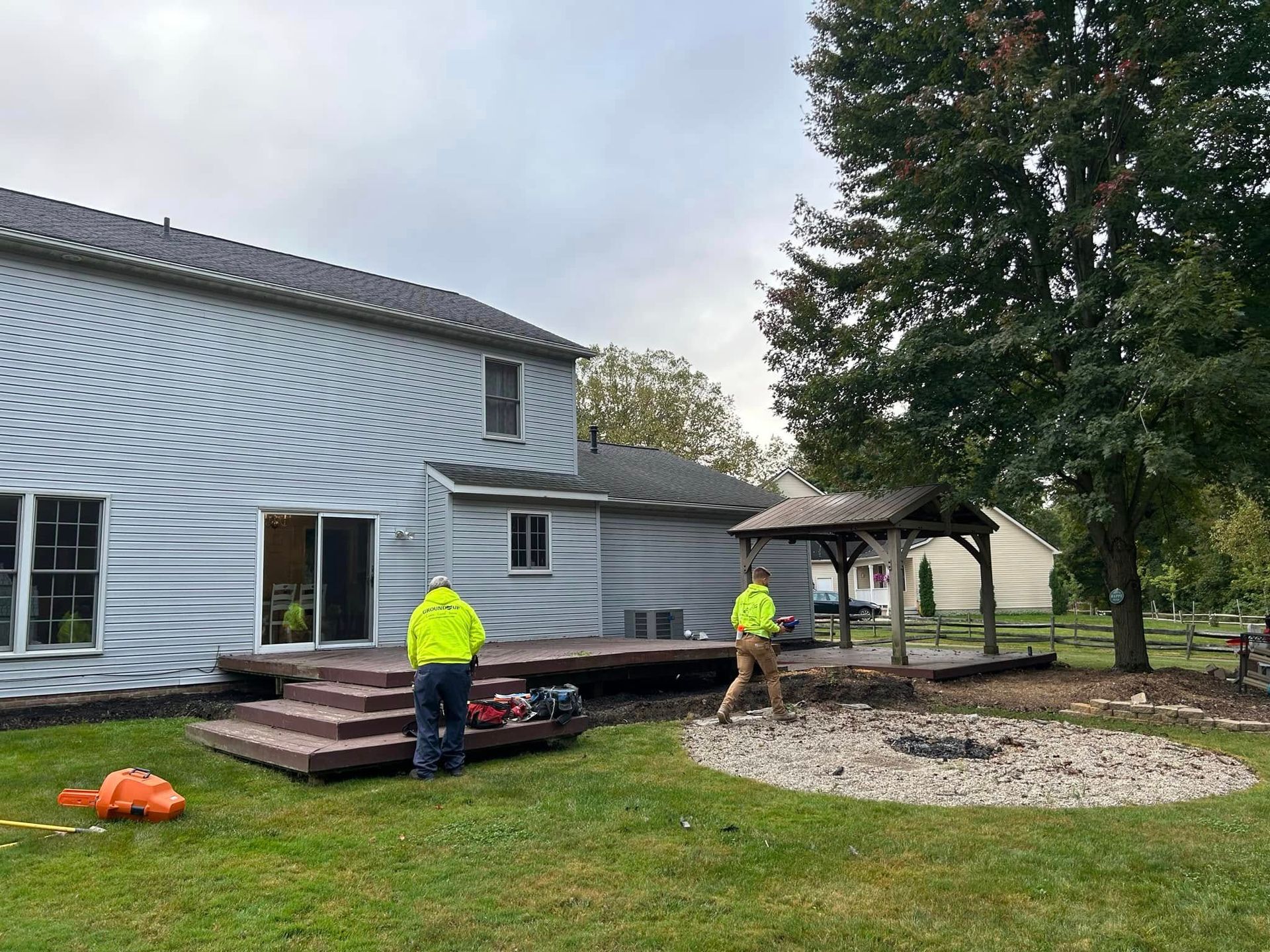 Old Deck and fire pit