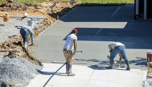Pouring a concrete driveway in Macedonia, Ohio