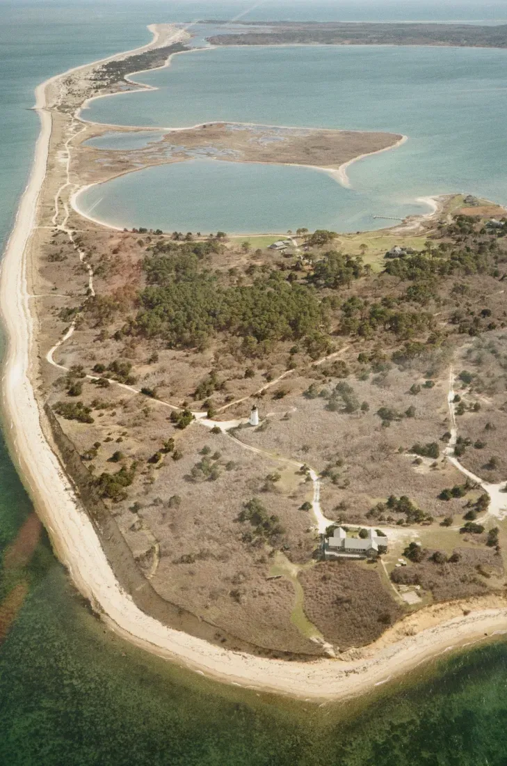 Ariel photograph of Cape Podge lighthouse