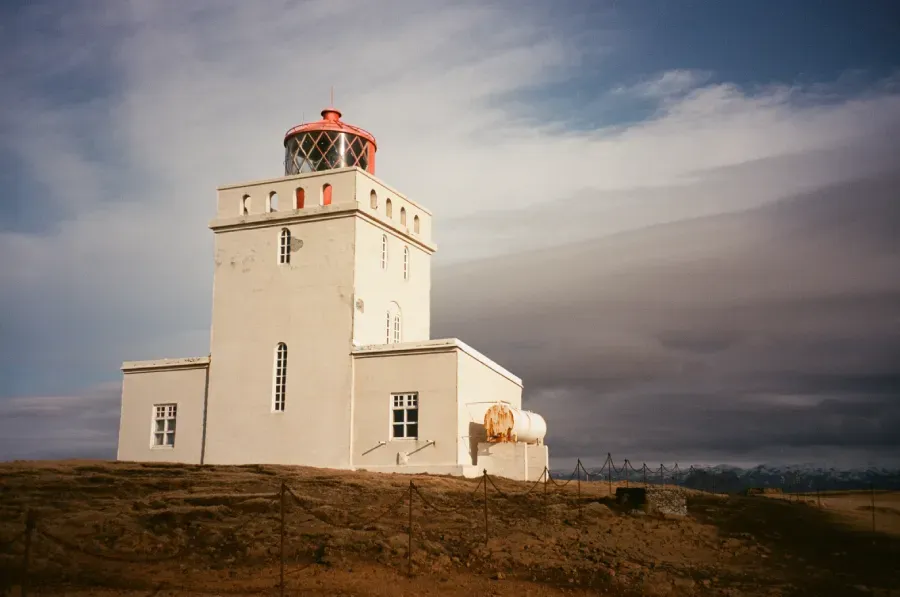 Dyrholaey Lighthouse on film