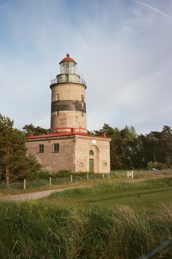 photo of Sweden's Falsterbo Lighthouse on film