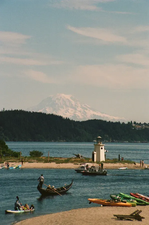 A film photograph of Gig Harbor Lighthouse